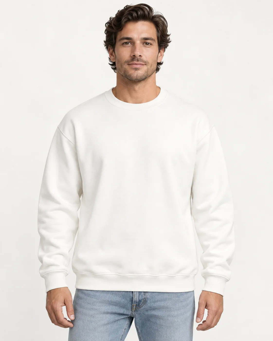 Buzo Cuello Redondo Perchado Unisex, imagen 1