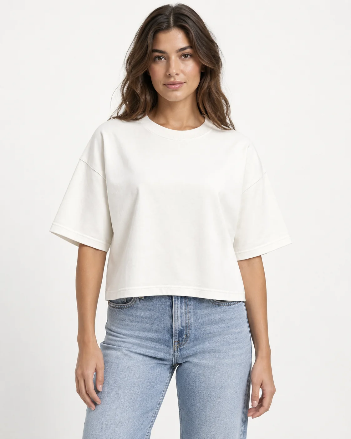 Camiseta Oversize Crop Heavy 230 Mujer, imagen 1