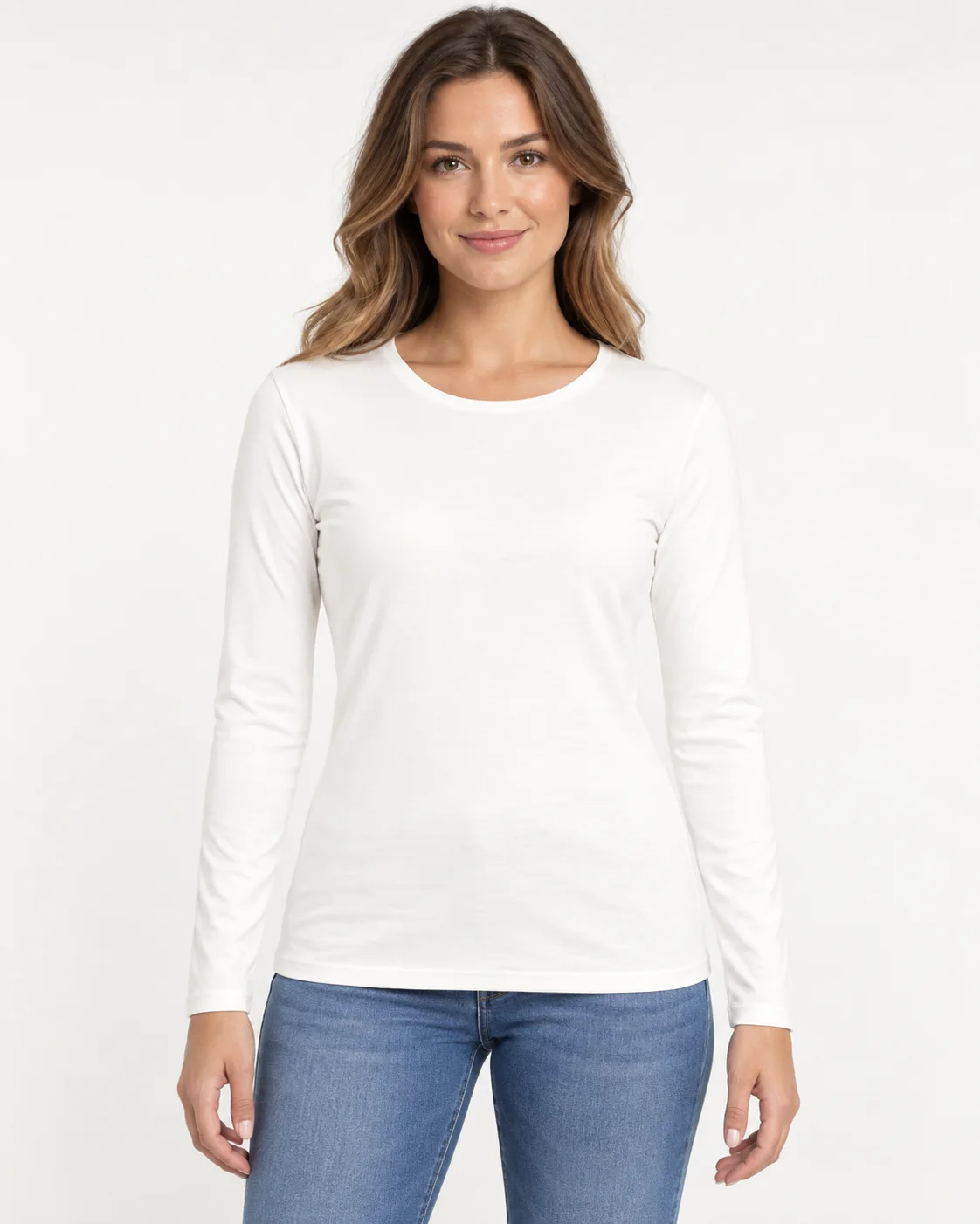 Blusa Stretch Manga Larga Luna Mujer, imagen 1