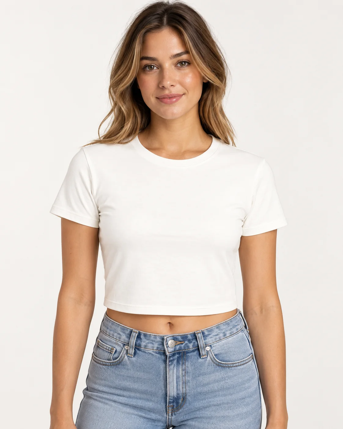 Camiseta Crop Essential Mujer Lycra, imagen 1