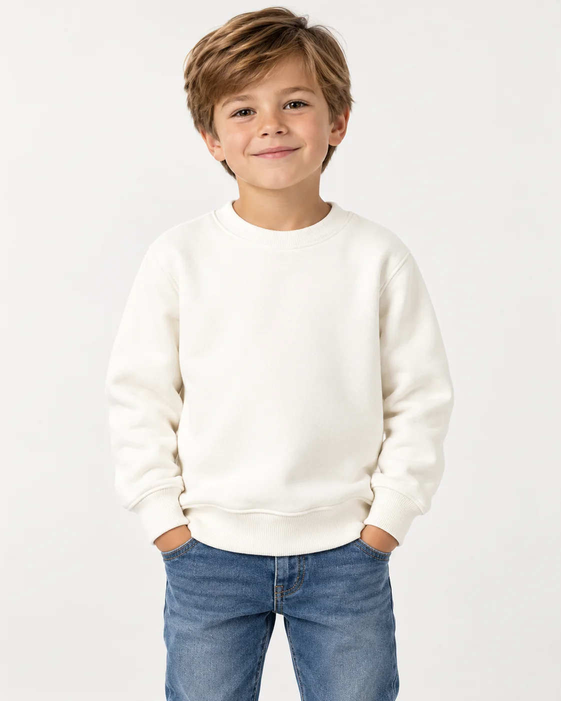 Buzo Kids Cuello Redondo Perchado Unisex, imagen 1