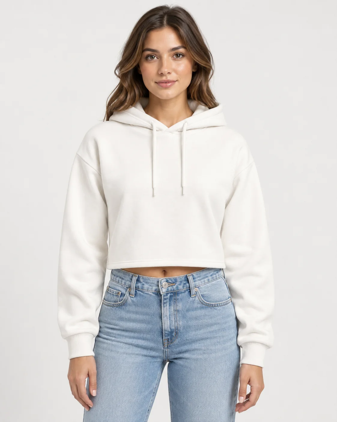 Hoodie Crop Eco Mujer, imagen 1
